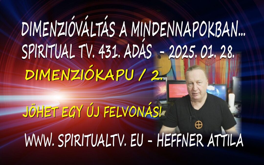 Dimenzióváltás a mindennapokban… Spiritual Tv. 431. Heffner Attila – DIMEZIÓKAPU / 2.